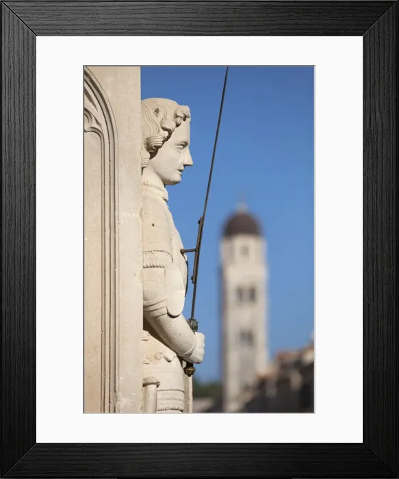 Framed Print : Close-up of statue on Placa, Dubrovnik, Croatia, Europe Framed Print : Close-up of statue on Placa, Dubrovnik, Croatia, Europe