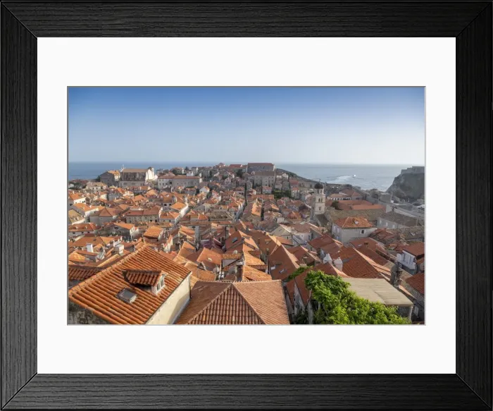 Framed Print : View across rooftops from the city wall of Dubrovnik, UNESCO World Heritage Site, Croatia, Europe Framed Print : View across rooftops from the city wall of Dubrovnik, UNESCO World Heritage Site, Croatia, Europe
