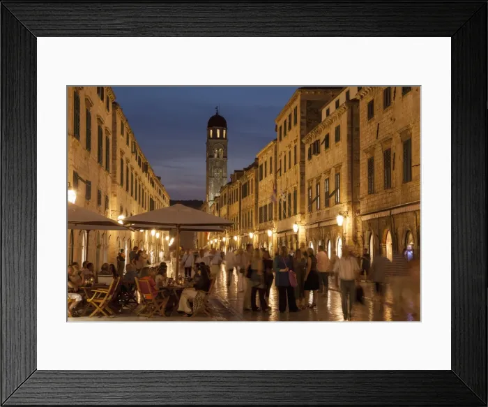 Framed Print : Stradun, Placa at dusk, Dubrovnik, Croatia, Europe Framed Print : Stradun, Placa at dusk, Dubrovnik, Croatia, Europe