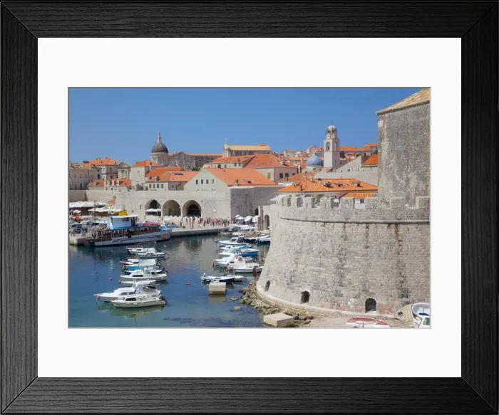 Framed Print : Harbour. Old Town, UNESCO World Heritage Site, Dubrovnik, Dalmatia, Croatia, Europe Framed Print : Harbour. Old Town, UNESCO World Heritage Site, Dubrovnik, Dalmatia, Croatia, Europe