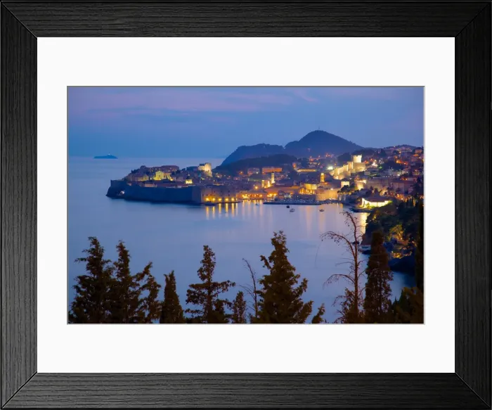 Framed Print : Old Town, UNESCO World Heritage Site, at dusk, Dubrovnik, Dalmatia, Croatia, Europe Framed Print : Old Town, UNESCO World Heritage Site, at dusk, Dubrovnik, Dalmatia, Croatia, Europe