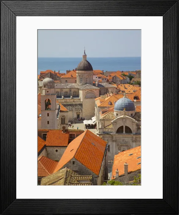 Framed Print : Old Town rooftops and Cathedral dome, UNESCO World Heritage Site, Dubrovnik, Dalmatia, Croatia, Europe Framed Print : Old Town rooftops and Cathedral dome, UNESCO World Heritage Site, Dubrovnik, Dalmatia, Croatia, Europe
