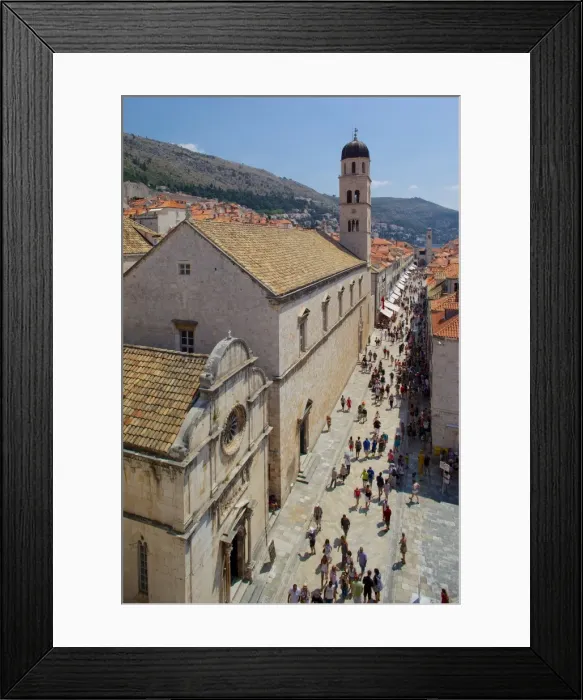 Framed Print : View of Stradun from Walls, Old Town, UNESCO World Heritage Site, Dubrovnik, Dalmatian Coast, Croatia, Europe Framed Print : View of Stradun from Walls, Old Town, UNESCO World Heritage Site, Dubrovnik, Dalmatian Coast, Croatia, Europe