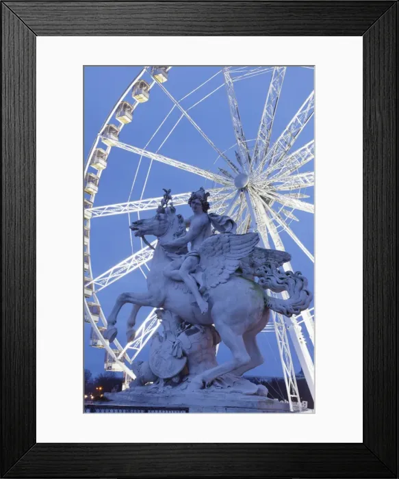 Framed Print : Sculpture and big wheel, Place de la Concorde, Paris, Ile de France, France, Europe Framed Print : Sculpture and big wheel, Place de la Concorde, Paris, Ile de France, France, Europe