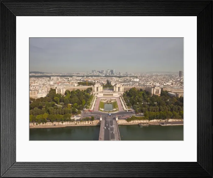 Framed Print : The Jardins du Trocadero from the Eiffel Tower in Paris, France, Europe Framed Print : The Jardins du Trocadero from the Eiffel Tower in Paris, France, Europe