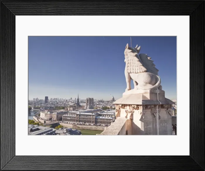 Framed Print : Looking over the rooftops of Paris from Tour Saint Jacques, Paris, France, Europe Framed Print : Looking over the rooftops of Paris from Tour Saint Jacques, Paris, France, Europe