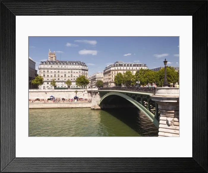Framed Print : Pont d Arcole with the annual Paris Plage on the banks of the River Seine, Paris, France, Europe Framed Print : Pont d Arcole with the annual Paris Plage on the banks of the River Seine, Paris, France, Europe