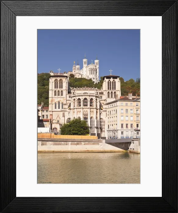 Framed Print : Lyon Cathedral with Notre Dame de Fourviere above, Lyon, Rhone, Rhone-Alpes, France, Europe Framed Print : Lyon Cathedral with Notre Dame de Fourviere above, Lyon, Rhone, Rhone-Alpes, France, Europe