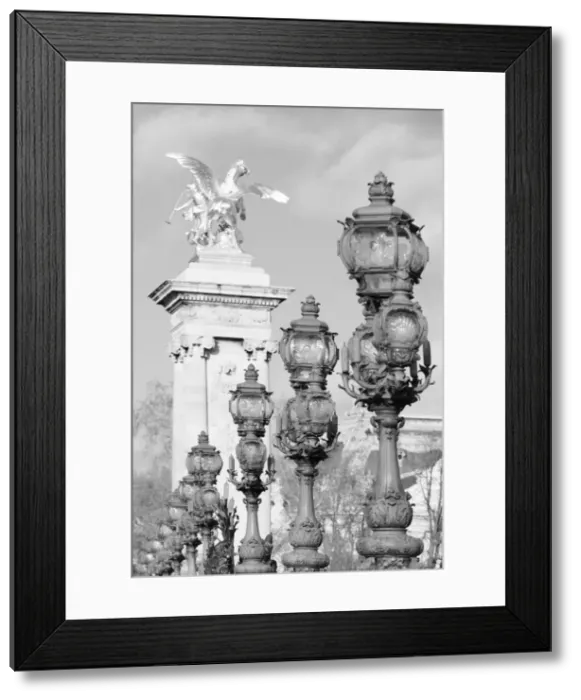 Framed Print : Pont Alexandre bridge, Paris, Ile de France, France, Europe Framed Print : Pont Alexandre bridge, Paris, Ile de France, France, Europe