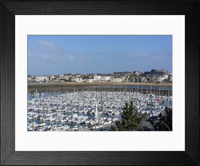 Framed Print : Marina and main town, St. Malo, Brittany, France, Europe Framed Print : Marina and main town, St. Malo, Brittany, France, Europe