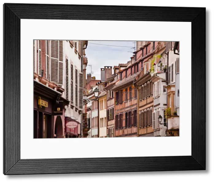 Framed Print : Rue des Juifs in Strasbourg, Bas-Rhin, Alsace, France, Europe Framed Print : Rue des Juifs in Strasbourg, Bas-Rhin, Alsace, France, Europe