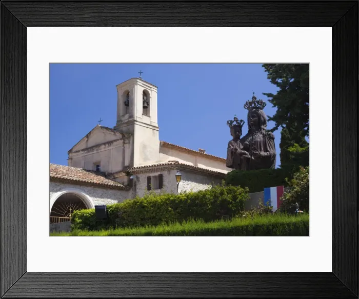 Framed Print : Saint Hospice chapel with statue of Madonna and Child, Saint-Jean-Cap-Ferrat, Provence-Alpes-Cote d Azur, Provence, France, Europe Framed Print : Saint Hospice chapel with statue of Madonna and Child, Saint-Jean-Cap-Ferrat, Provence-Alpes-Cote d Azur, Provence, France, Europe