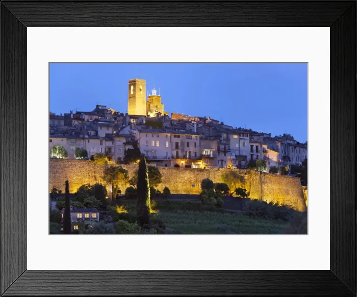 Framed Print : View at night, Saint-Paul-de-Vence, Provence-Alpes-Cote d Azur, Provence, France, Europe Framed Print : View at night, Saint-Paul-de-Vence, Provence-Alpes-Cote d Azur, Provence, France, Europe