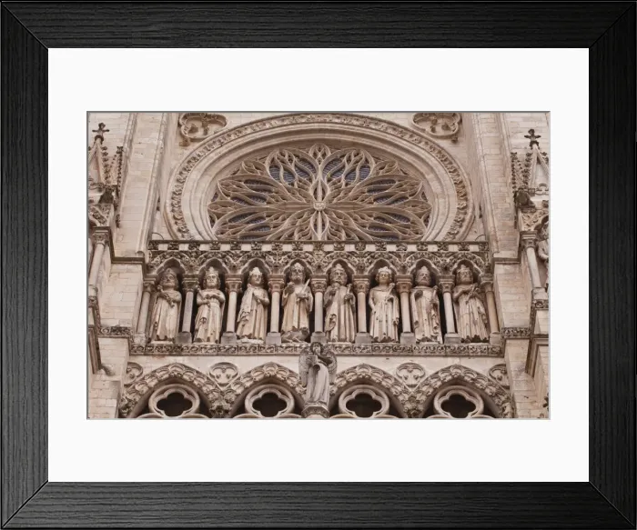 Framed Print : Statues on the tympanum of Notre Dame d Amiens Cathedral, UNESCO World Heritage Site, Amiens, Somme, Picardy, France, Europe Framed Print : Statues on the tympanum of Notre Dame d Amiens Cathedral, UNESCO World Heritage Site, Amiens, Somme, Picardy, France, Europe