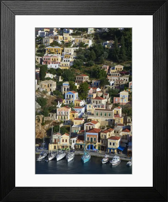 Framed Print : Gialos harbour, Symi, Dodecanese, Greek Islands, Greece, Europe Framed Print : Gialos harbour, Symi, Dodecanese, Greek Islands, Greece, Europe