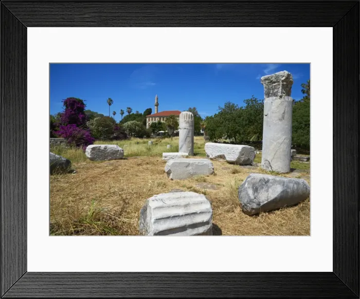 Framed Print : Agora, Kos, Dodecanese, Greek Islands, Greece, Europe Framed Print : Agora, Kos, Dodecanese, Greek Islands, Greece, Europe