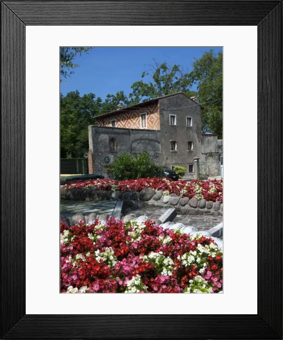 Framed Print : Floral display at Bardolino, Lake Garda, Italian Lakes, Lombardy, Italy, Europe Framed Print : Floral display at Bardolino, Lake Garda, Italian Lakes, Lombardy, Italy, Europe