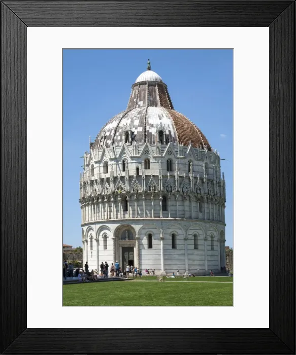 Framed Print : The Baptistry, UNESCO World Heritage Site, Pisa, Tuscany, Italy, Europe