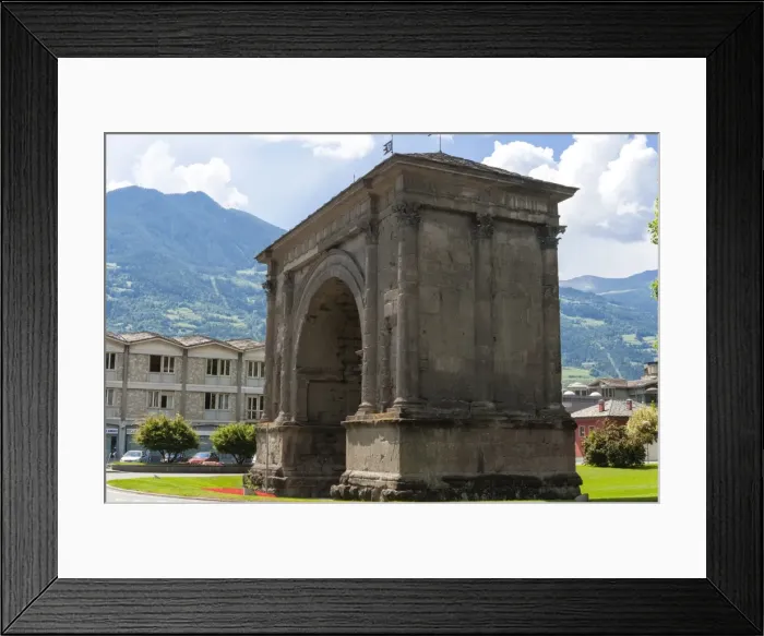 Framed Print : Arch of Augustus, Aosta, Aosta Valley, Italian Alps, Italy, Europe Framed Print : Arch of Augustus, Aosta, Aosta Valley, Italian Alps, Italy, Europe