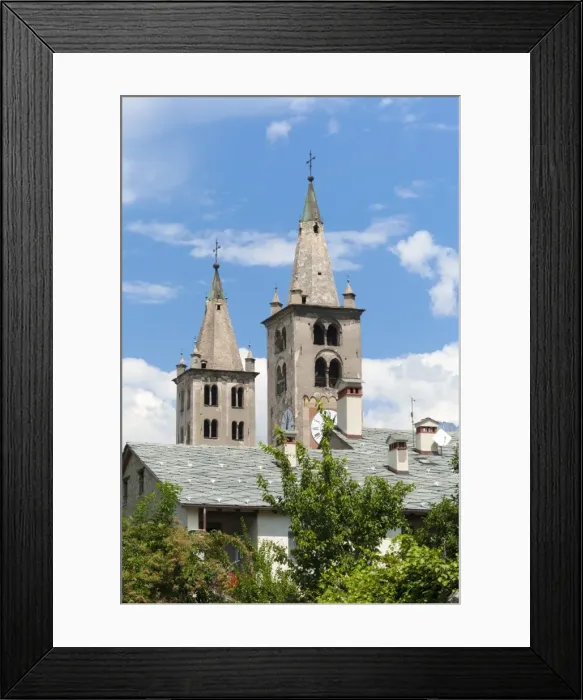 Framed Print : Cathedral of Santa Maria Assunta e San Giovanni Battista, Aosta, Aosta Valley, Italian Alps, Italy, Europe Framed Print : Cathedral of Santa Maria Assunta e San Giovanni Battista, Aosta, Aosta Valley, Italian Alps, Italy, Europe