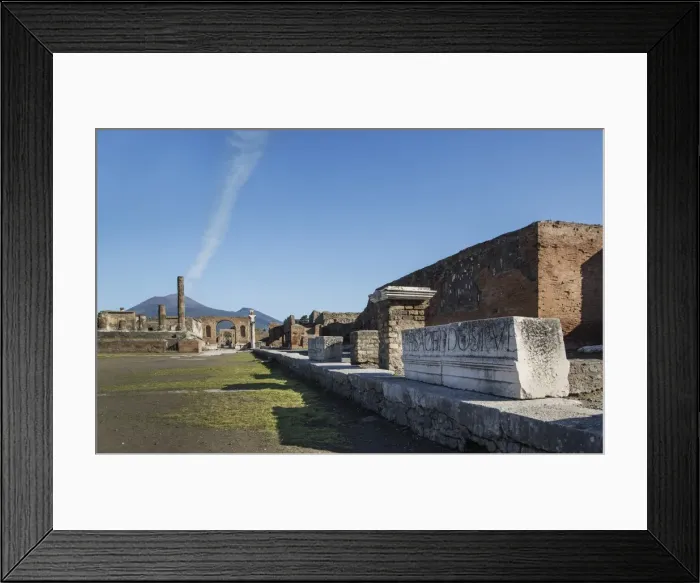 Framed Print : The Forum and Vesuvius volcano, Pompeii, UNESCO World Heritage Site, Campania, Italy, Europe Framed Print : The Forum and Vesuvius volcano, Pompeii, UNESCO World Heritage Site, Campania, Italy, Europe