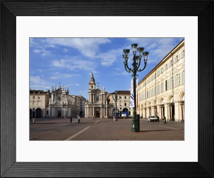 Framed Print : Santa Cristina and San Carlo Churches from Piazza San Carlo, Turin, Piedmont, Italy, Europe