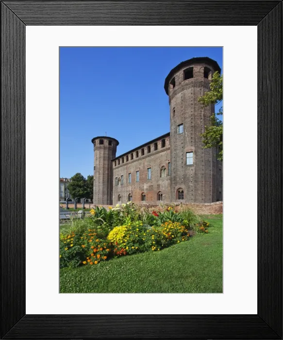 Framed Print : The 15th century rear elevation of Palazzo Madama in Turin, Piedmont, Italy, Europe Framed Print : The 15th century rear elevation of Palazzo Madama in Turin, Piedmont, Italy, Europe