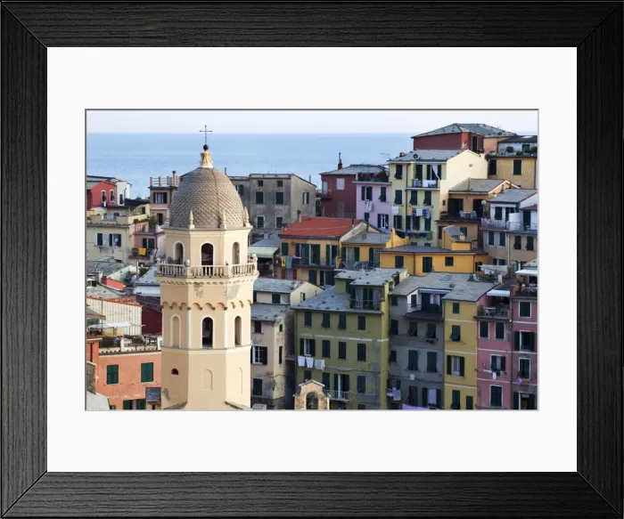 Framed Print : Santa Margherita Church and colourful buildings at dusk, Vernazza, Cinque Terre, UNESCO World Heritage Site, Liguria, Italy, Mediterranean, Europe Framed Print : Santa Margherita Church and colourful buildings at dusk, Vernazza, Cinque Terre, UNESCO World Heritage Site, Liguria, Italy, Mediterranean, Europe