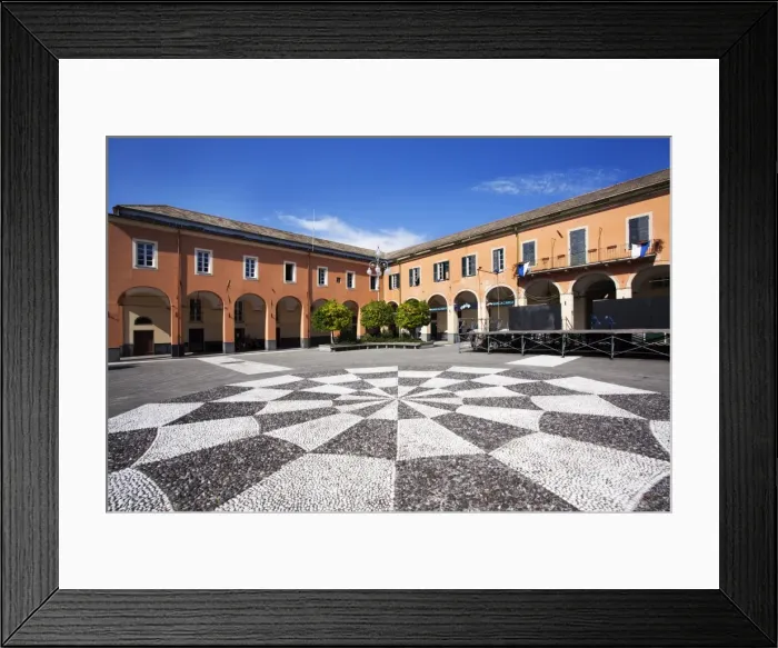 Framed Print : Town Hall and Piazza Cavour, Levanto, Liguria, Italy, Europe Framed Print : Town Hall and Piazza Cavour, Levanto, Liguria, Italy, Europe