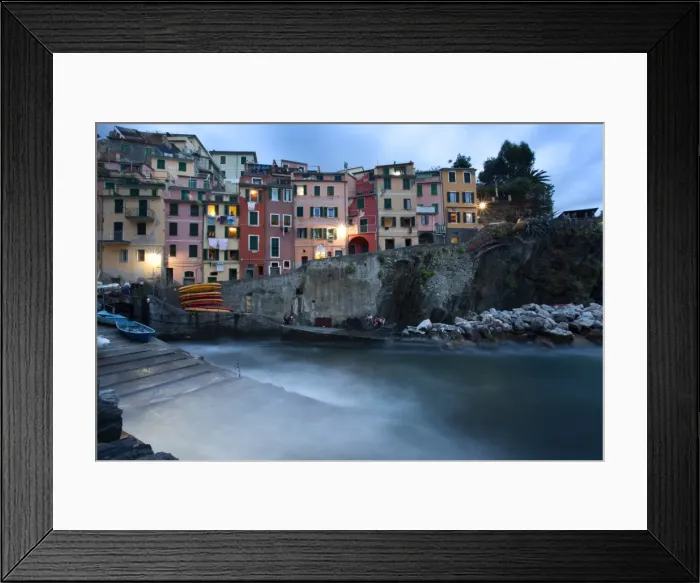 Framed Print : Riomaggiore Harbour at dusk, Cinque Terre, UNESCO World Heritage Site, Liguria, Italy, Mediterranean, Europe Framed Print : Riomaggiore Harbour at dusk, Cinque Terre, UNESCO World Heritage Site, Liguria, Italy, Mediterranean, Europe
