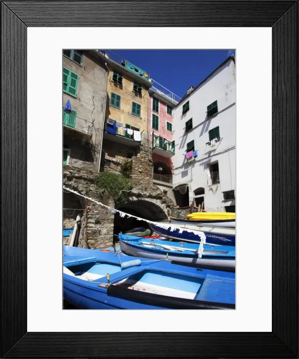 Framed Print : Boats at the Harbour in Riomaggiore, Cinque Terre, UNESCO World Heritage Site, Liguria, Italy, Europe Framed Print : Boats at the Harbour in Riomaggiore, Cinque Terre, UNESCO World Heritage Site, Liguria, Italy, Europe