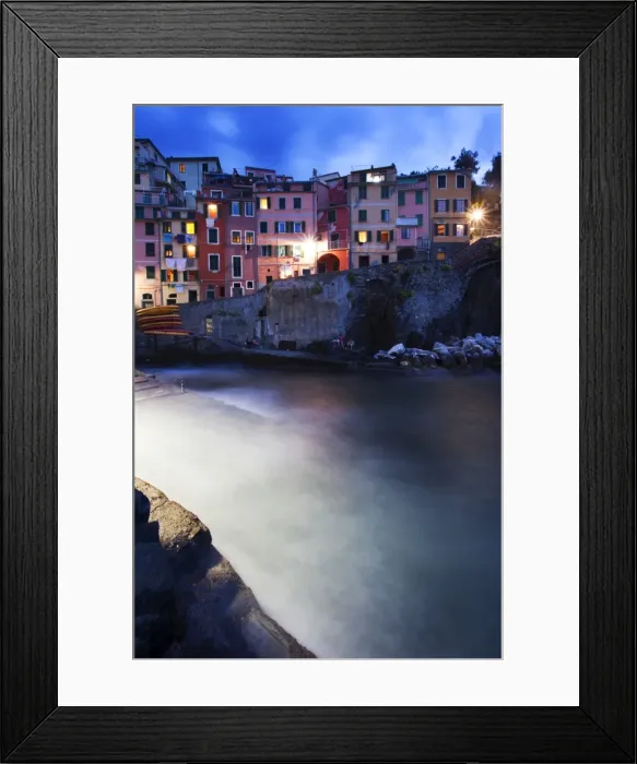 Framed Print : Riomaggiore Harbour at dusk, Cinque Terre, UNESCO World Heritage Site, Liguria, Italy, Mediterranean, Europe Framed Print : Riomaggiore Harbour at dusk, Cinque Terre, UNESCO World Heritage Site, Liguria, Italy, Mediterranean, Europe