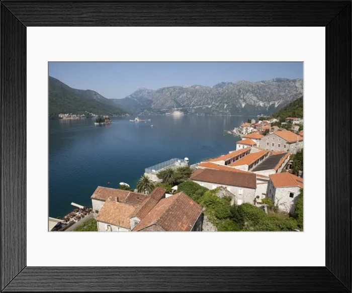 Framed Print : View from St. Nicholas Church with St. George Island and Our Lady of the Rocks, Bay of Kotor, UNESCO World Heritage Site, Montenegro, Europe Framed Print : View from St. Nicholas Church with St. George Island and Our Lady of the Rocks, Bay of Kotor, UNESCO World Heritage Site, Montenegro, Europe