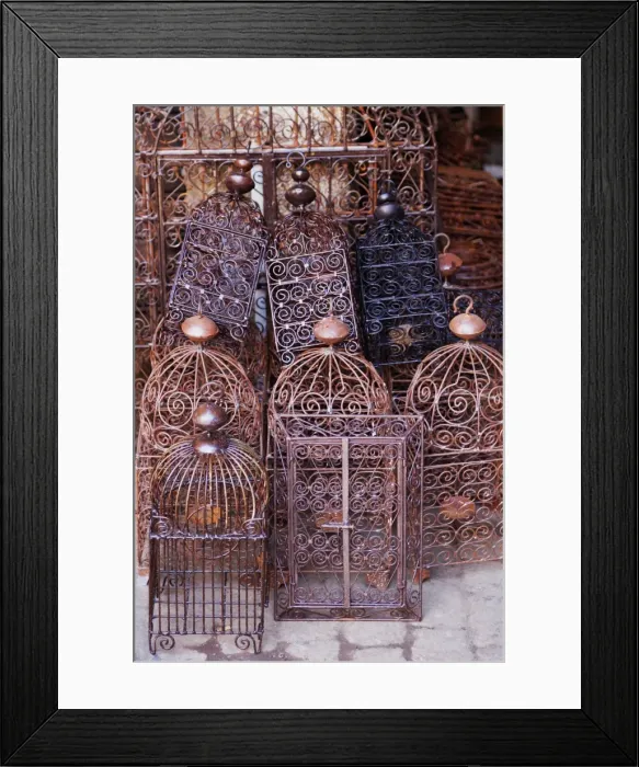 Framed Print : Intricately crafted bird cages in Souk Addadine (metalworkers souk), Marrakech, Morocco, North Africa, Africa Framed Print : Intricately crafted bird cages in Souk Addadine (metalworkers souk), Marrakech, Morocco, North Africa, Africa