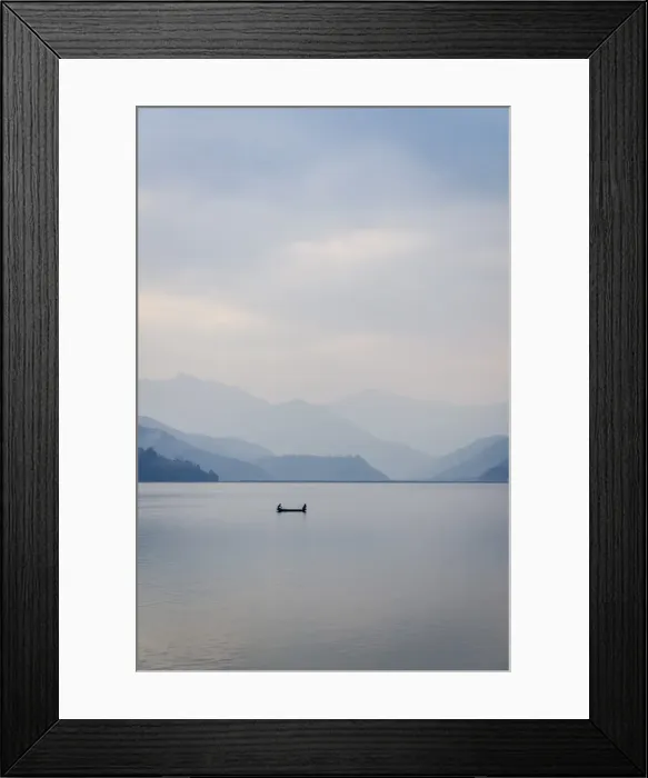 Framed Print : A rowboat on Phewa Tal (Phewa Lake), Pokhara, Nepal, Asia Framed Print : A rowboat on Phewa Tal (Phewa Lake), Pokhara, Nepal, Asia