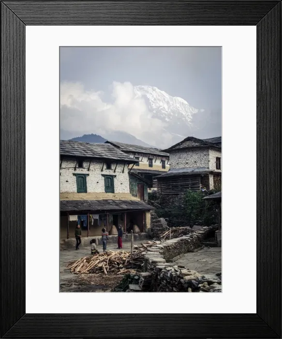 Framed Print : The village of Ghandruk, with Annapurna South in the background, Annapurna Conservation Area, Nepal, Himalayas, Asia Framed Print : The village of Ghandruk, with Annapurna South in the background, Annapurna Conservation Area, Nepal, Himalayas, Asia