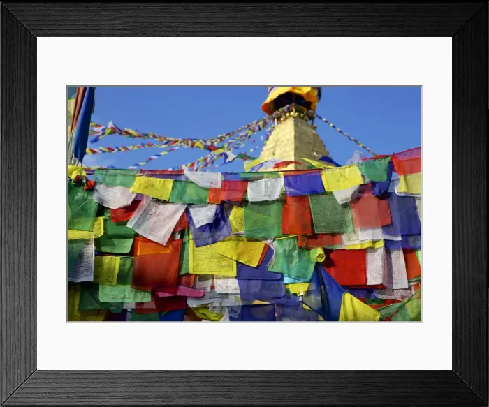 Framed Print : Prayer flags in front of Boudha (Bodhnath) (Boudhanath) Tibetan stupa in Kathmandu, UNESCO World Heritage Site, Nepal, Asia Framed Print : Prayer flags in front of Boudha (Bodhnath) (Boudhanath) Tibetan stupa in Kathmandu, UNESCO World Heritage Site, Nepal, Asia