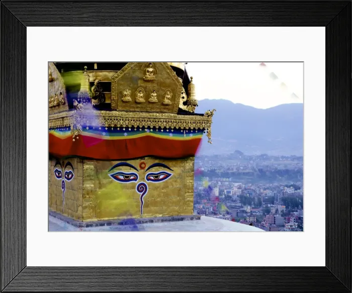 Framed Print : Higher view of the Buddhist stupa, Swayambu (Swayambhunath) (Monkey Temple), UNESCO World Heritage Site, Kathmandu, Nepal, Asia Framed Print : Higher view of the Buddhist stupa, Swayambu (Swayambhunath) (Monkey Temple), UNESCO World Heritage Site, Kathmandu, Nepal, Asia
