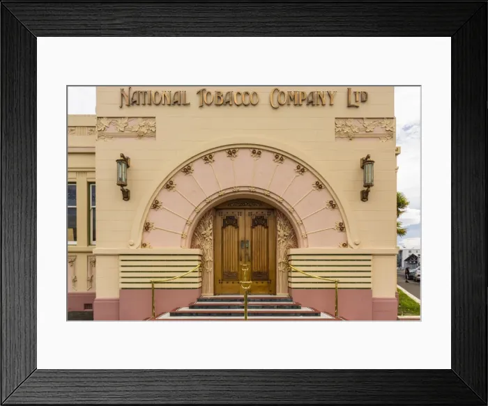Framed Print : The 1930s Art Deco style National Tobacco Company building in Napier, North Island, New Zealand, Pacific Framed Print : The 1930s Art Deco style National Tobacco Company building in Napier, North Island, New Zealand, Pacific