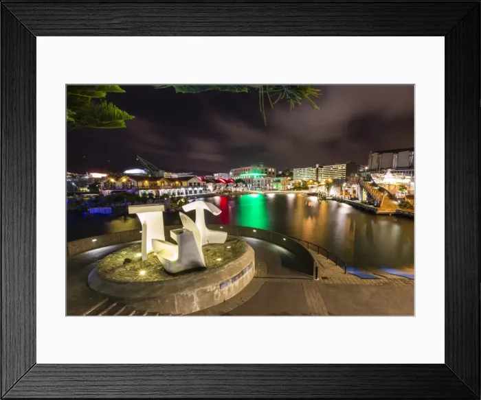Framed Print : The capital city of Wellington, harbour at night, North Island, New Zealand, Pacific Framed Print : The capital city of Wellington, harbour at night, North Island, New Zealand, Pacific