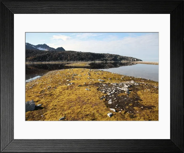Framed Print : Glacial scree, foreshore, Trinity Hamn, Magdalenefjord, Svalbard Framed Print : Glacial scree, foreshore, Trinity Hamn, Magdalenefjord, Svalbard