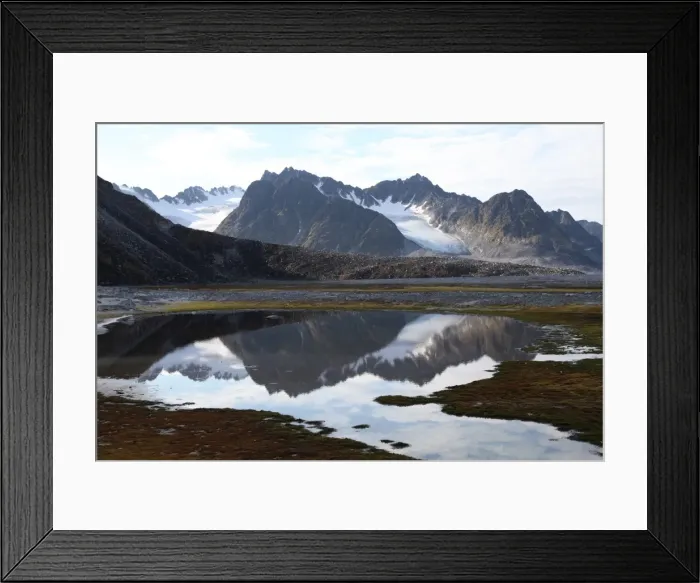 Framed Print : Mountains and reflections at Magdelenefjord, Svalbard Framed Print : Mountains and reflections at Magdelenefjord, Svalbard