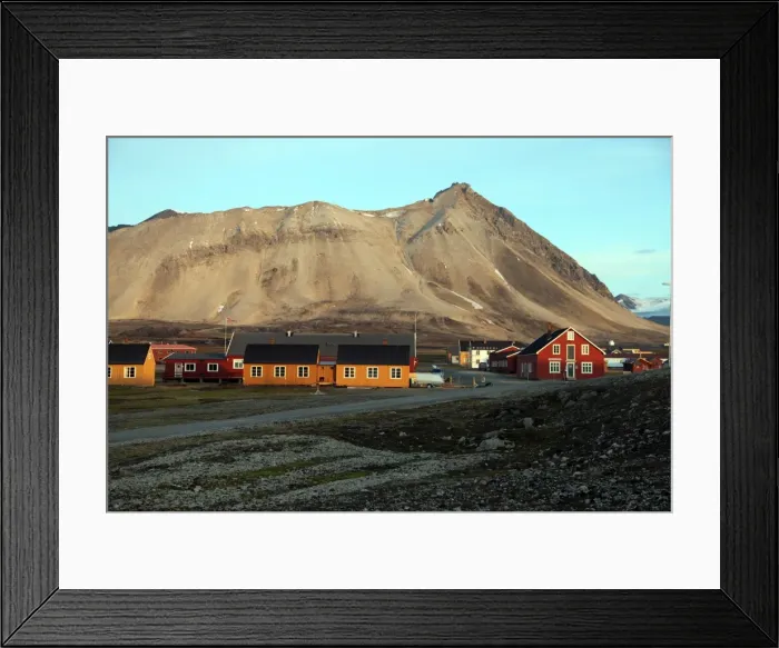 Framed Print : Ny Alesund, the most northerly settlement in the world, a base for international scientists, Svalbard, Norway, Scandinavia, Europe Framed Print : Ny Alesund, the most northerly settlement in the world, a base for international scientists, Svalbard, Norway, Scandinavia, Europe