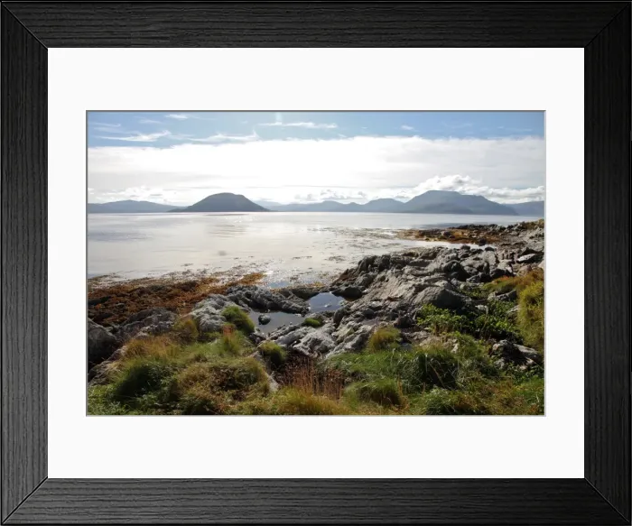 Framed Print : Sunlit rocks and foreshore, Helgoy, Kvalsund, Troms, North Norway, Norway, Scandinavia, Europe Framed Print : Sunlit rocks and foreshore, Helgoy, Kvalsund, Troms, North Norway, Norway, Scandinavia, Europe