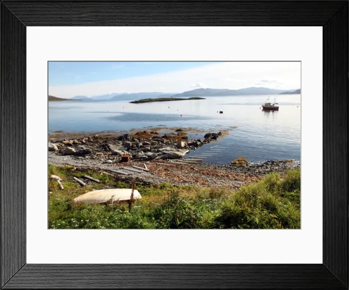 Framed Print : Boat and slip at Helgoy, Troms, North Norway, Norway, Scandinavia, Europe Framed Print : Boat and slip at Helgoy, Troms, North Norway, Norway, Scandinavia, Europe