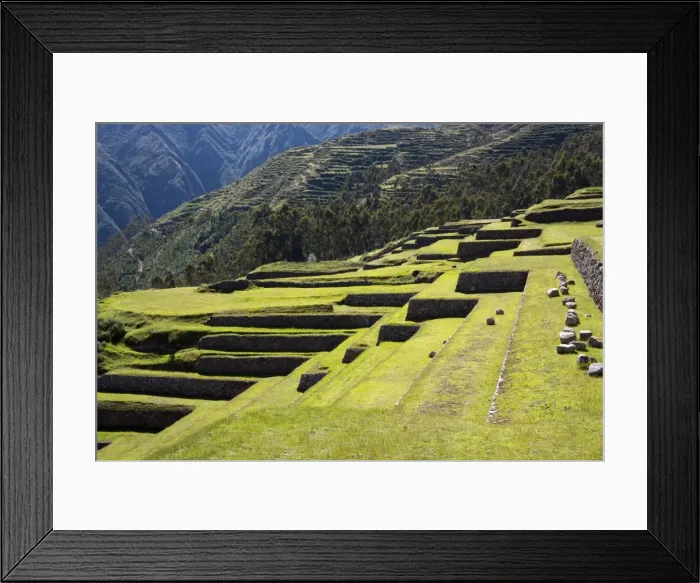 Framed Print : Inca terracing, Chinchero, Peru, South America Framed Print : Inca terracing, Chinchero, Peru, South America
