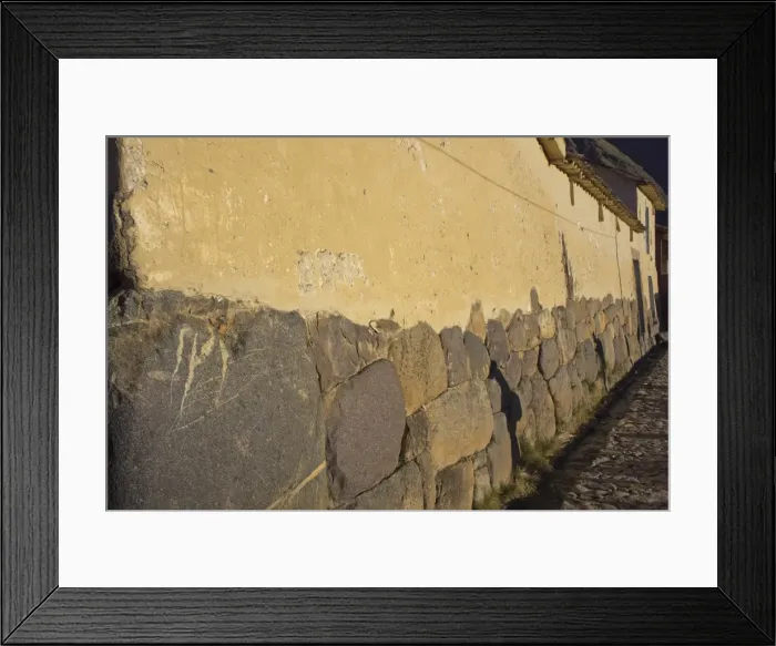 Framed Print : Inca wall in Ollantaytambo, Peru, South America