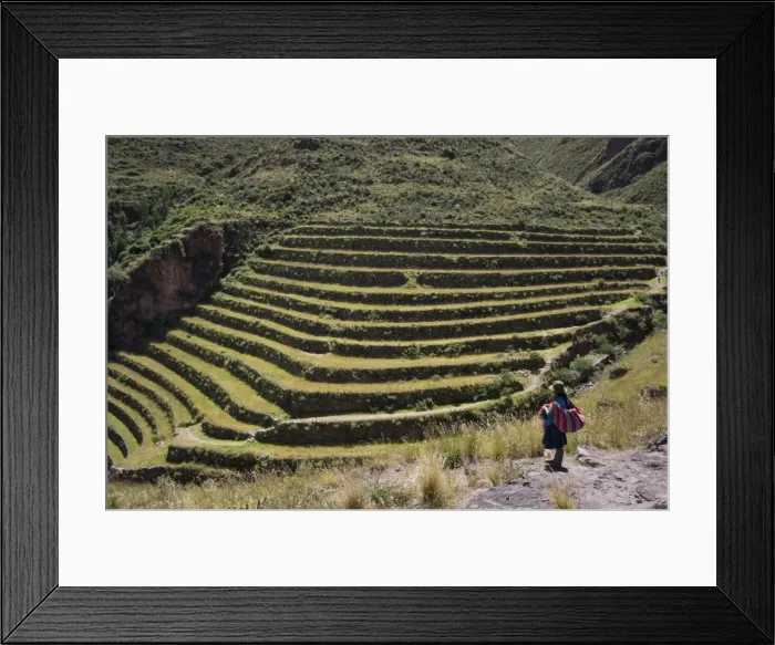Framed Print : Inca terracing in the Sacred Valley, Pissac, Peru, South America Framed Print : Inca terracing in the Sacred Valley, Pissac, Peru, South America