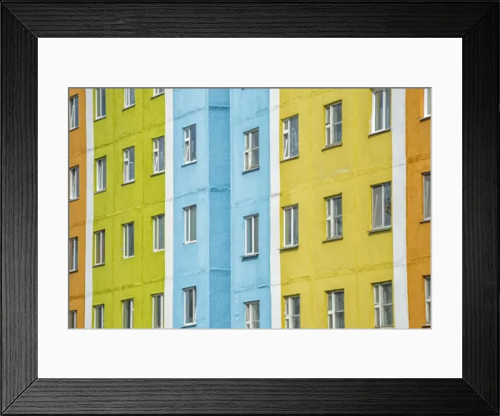 Framed Print : Coloured apartment houses, Siberian city Anadyr, Chukotka Province, Russian Far East, Eurasia Framed Print : Coloured apartment houses, Siberian city Anadyr, Chukotka Province, Russian Far East, Eurasia