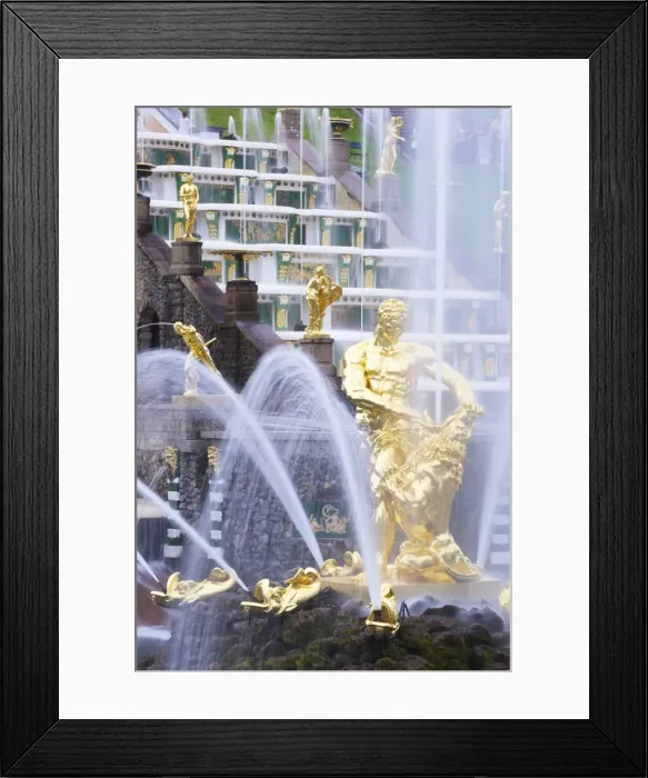 Framed Print : Samson fountain, Peterhof Grand Cascade, Petrodvorets, St. Petersburg, Russia, Europe Framed Print : Samson fountain, Peterhof Grand Cascade, Petrodvorets, St. Petersburg, Russia, Europe